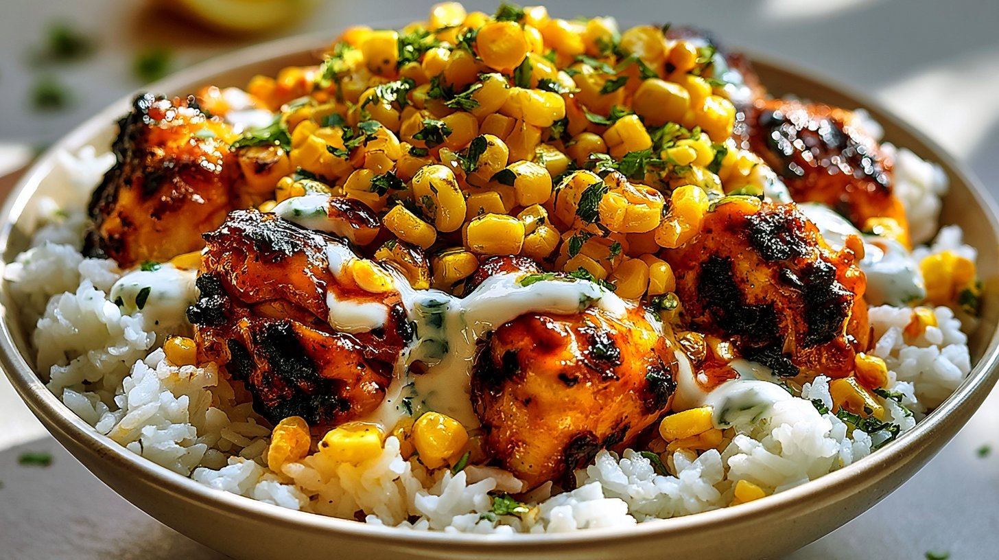 Street Corn Chicken Rice Bowl