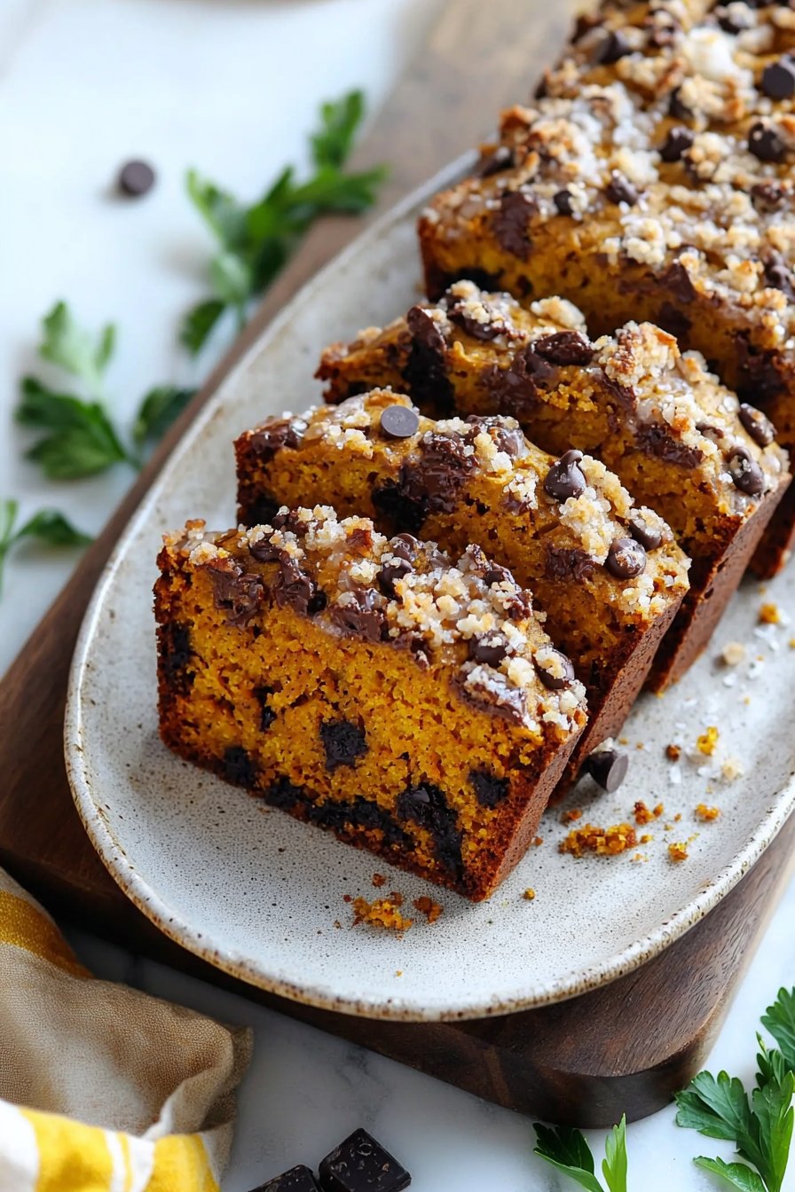 Pumpkin Chocolate Chip Streusel Bread