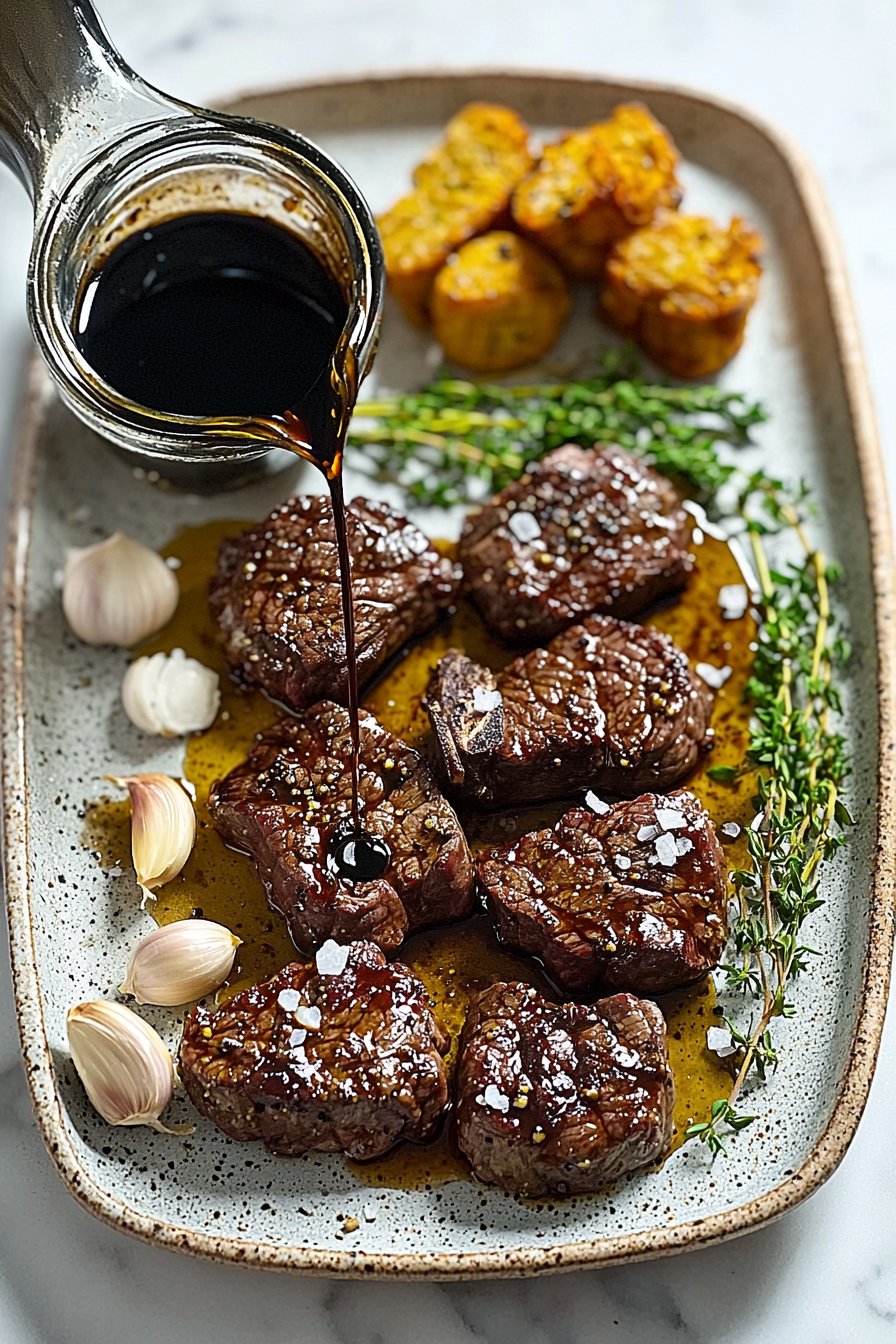 Knoblauch-Balsamico-Steakbissen Meal Prep