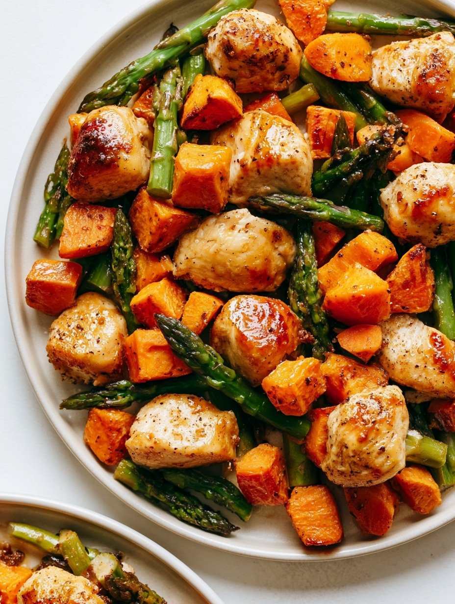 Pollo saludable con batatas