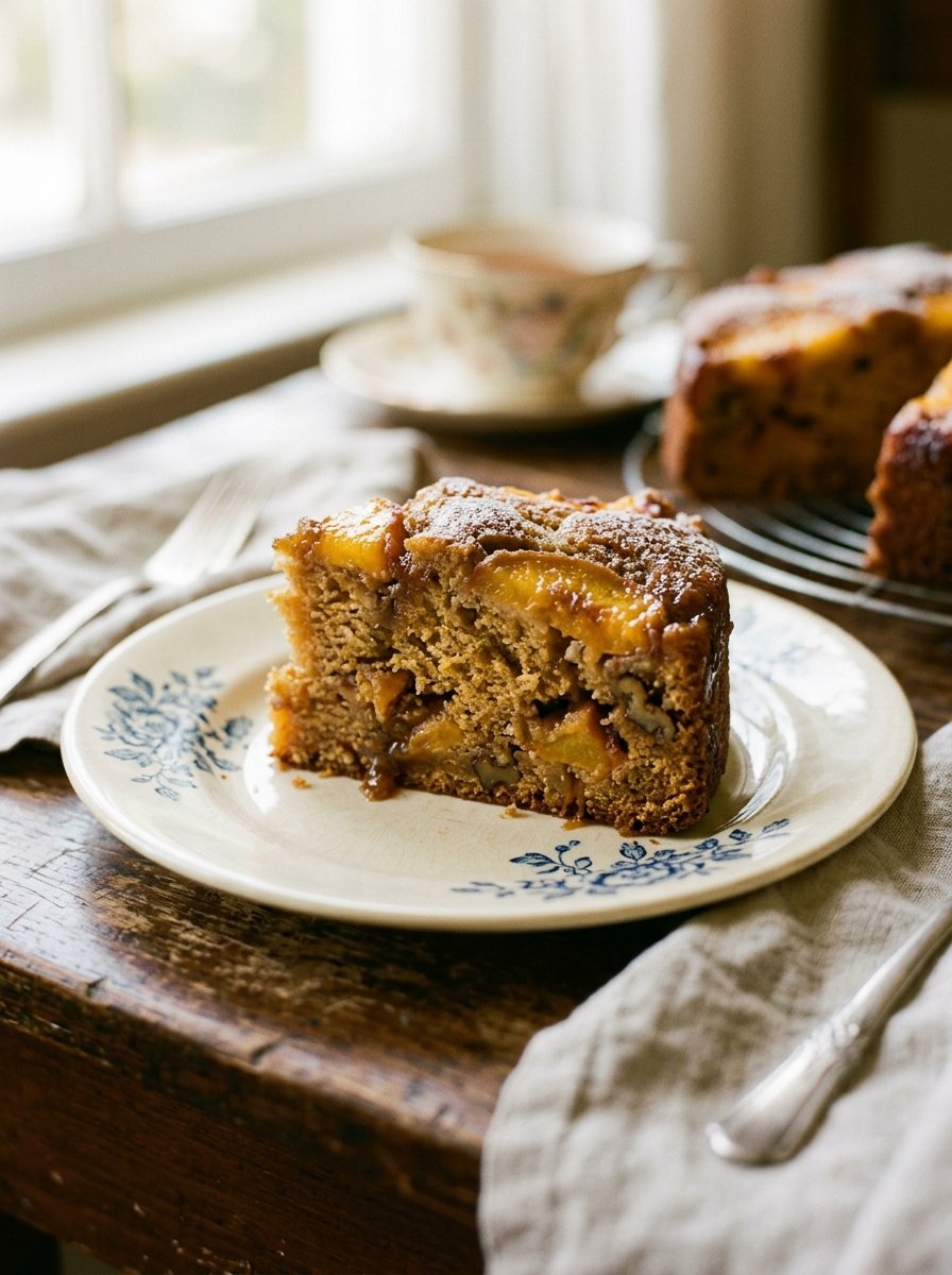 Irresistibly Moist Brown Sugar Peach Cake