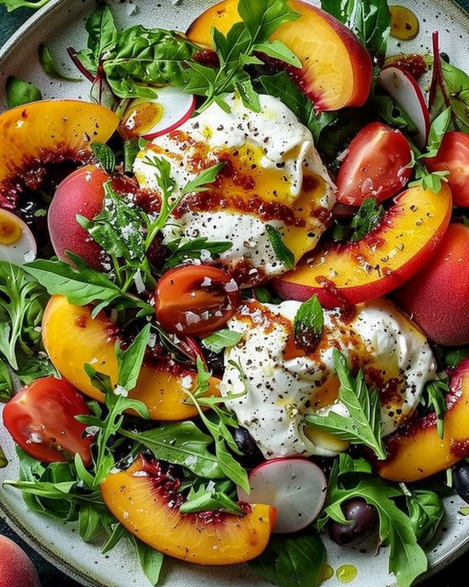 Peach Burrata Summer Salad