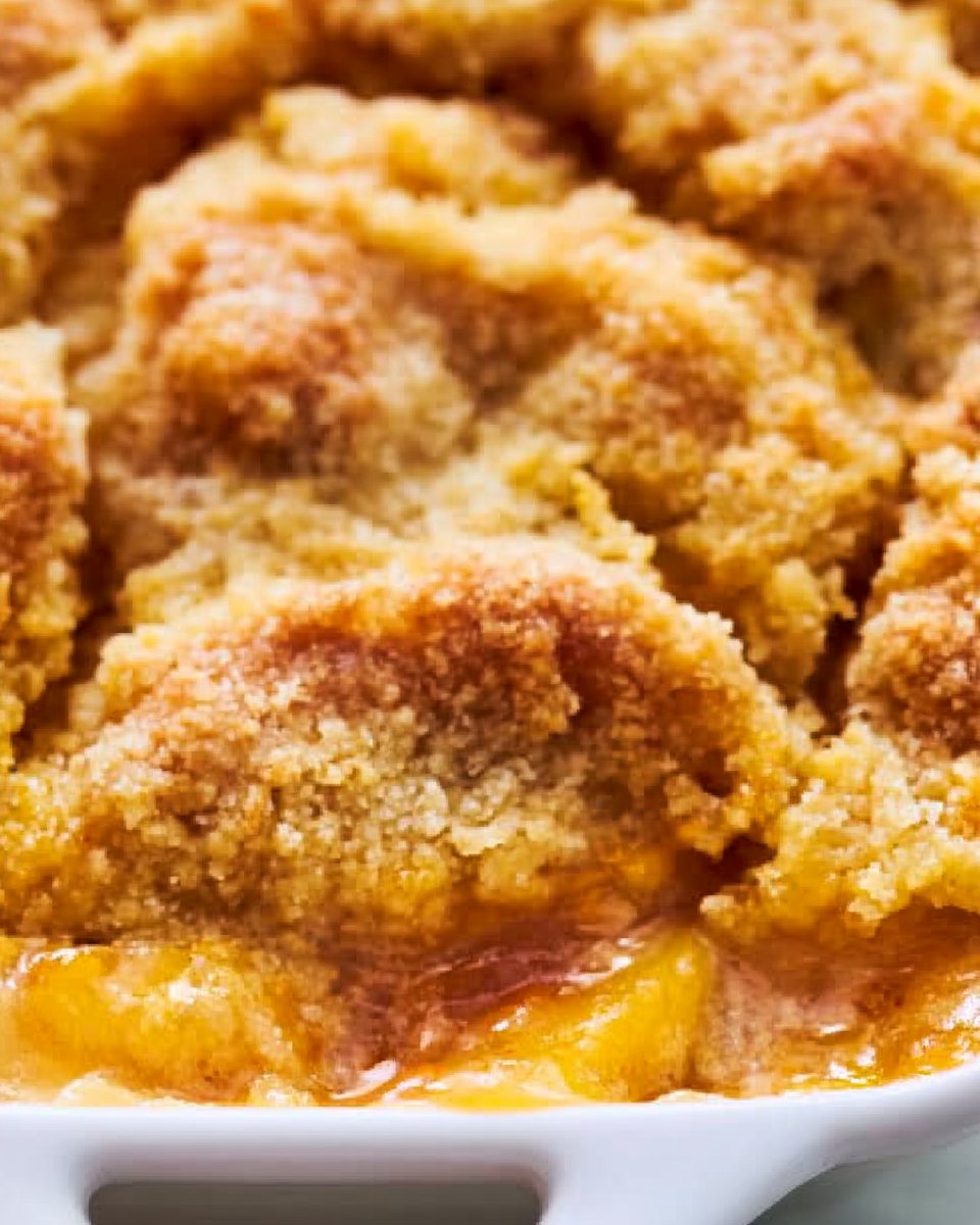 Peach Cobbler with Cake Mix