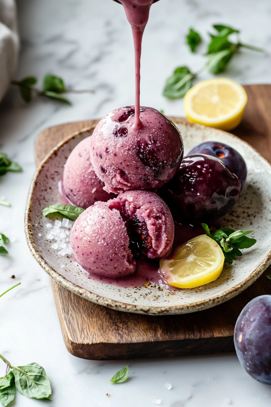 Easy Plum Sorbet