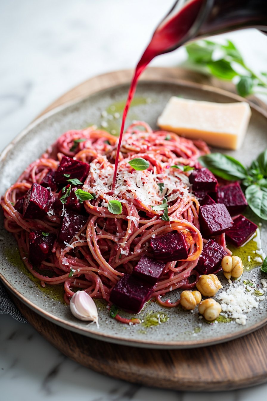 Eiweißreiche Rote-Bete-Pasta