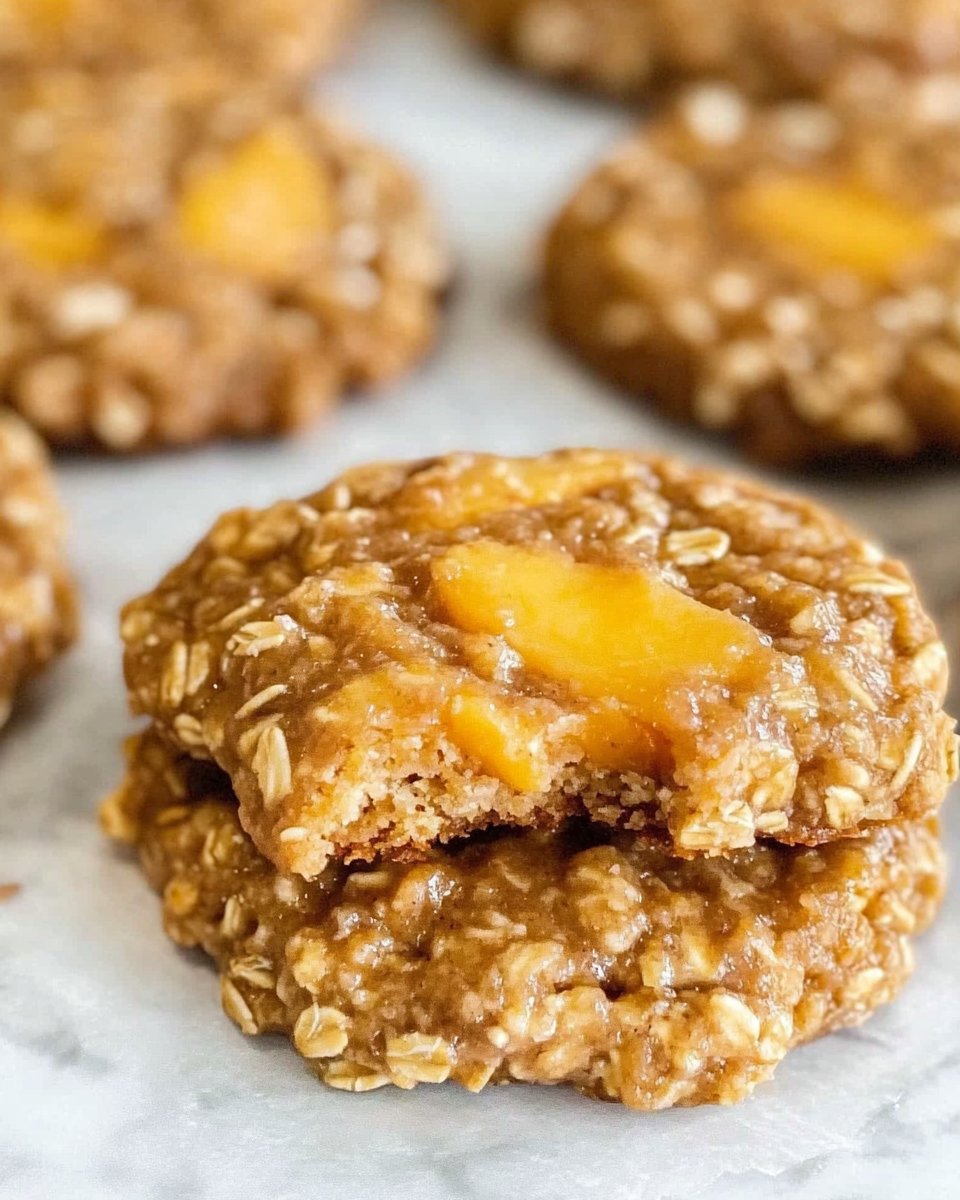 Healthy Peach Oatmeal Breakfast Cookies