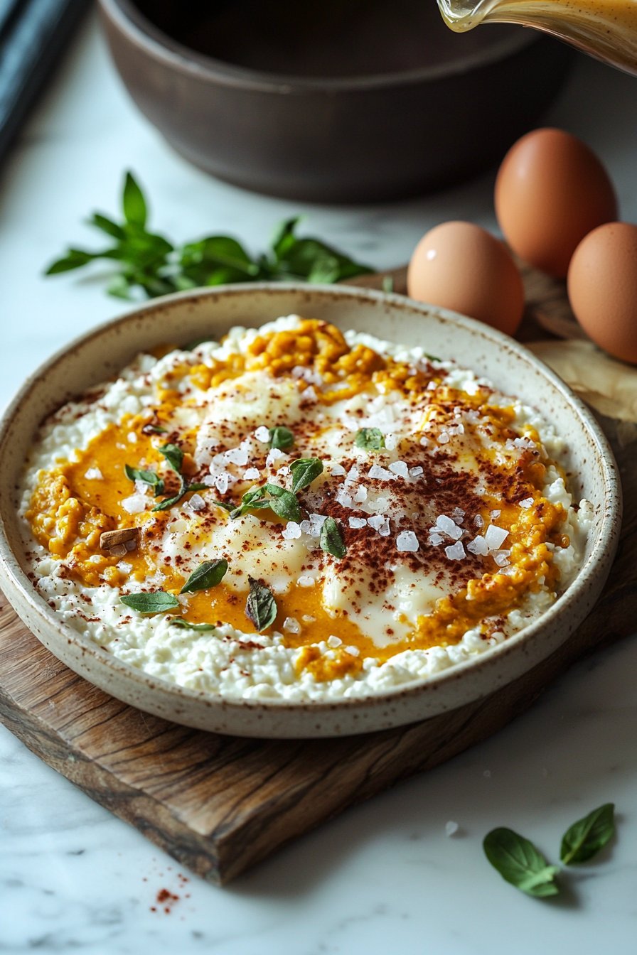 Kürbis-Hüttenkäse-Auflauf