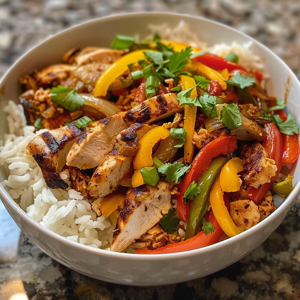 Slow Cooker Chicken Fajita Bowls