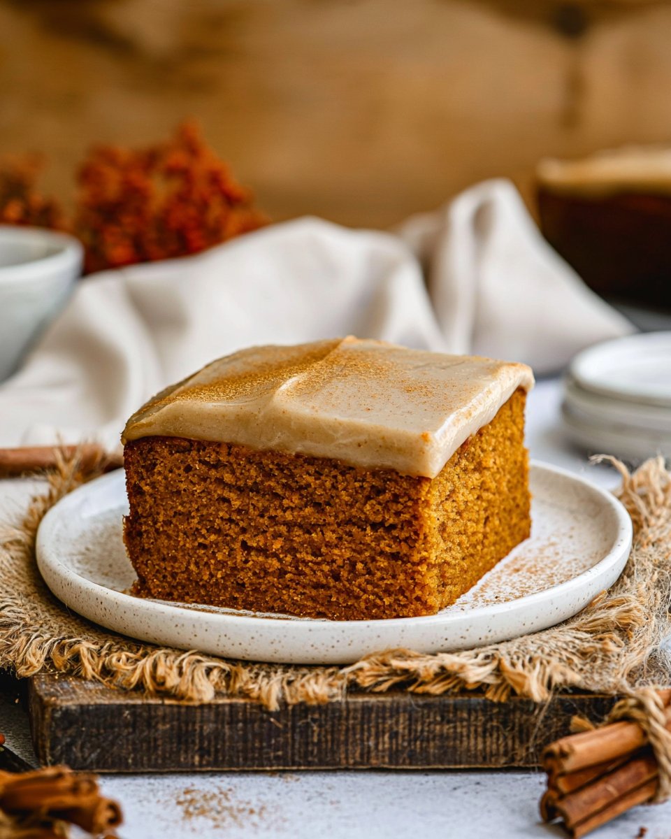 Pumpkin Cake with Brown Sugar Frosting