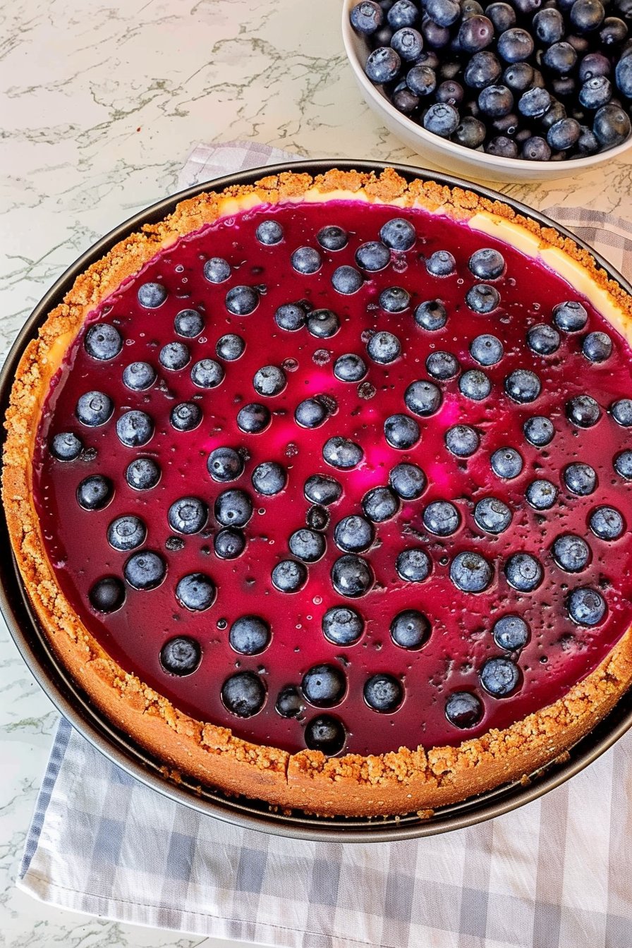 Decadent Fresh Blueberry Cheesecake