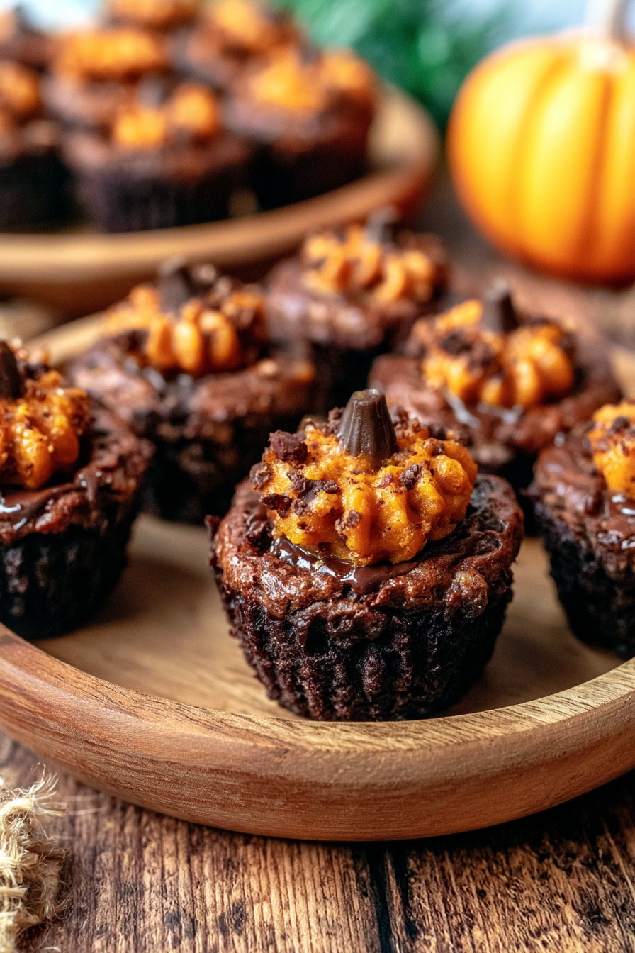 Pumpkin Patch Brownie Bites