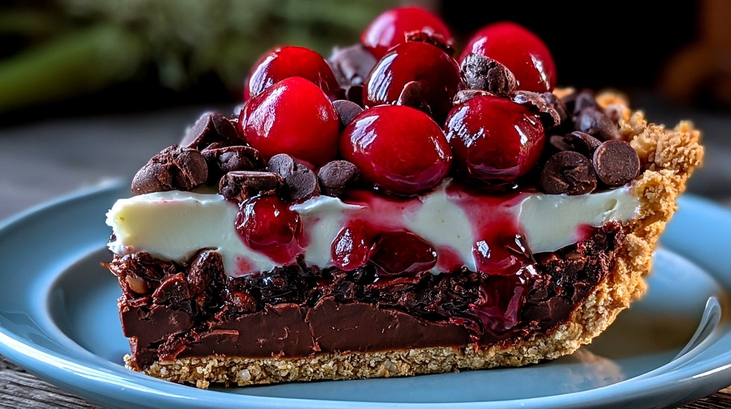 No-Bake Chocolate Cherry Cream Pie 2 No-Bake Chocolate Cherry Cream Pie