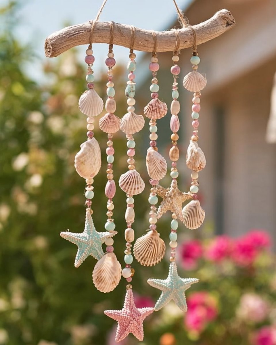 Create a Stunning Pastel Seashell Wind Chime for Your Home or Garden