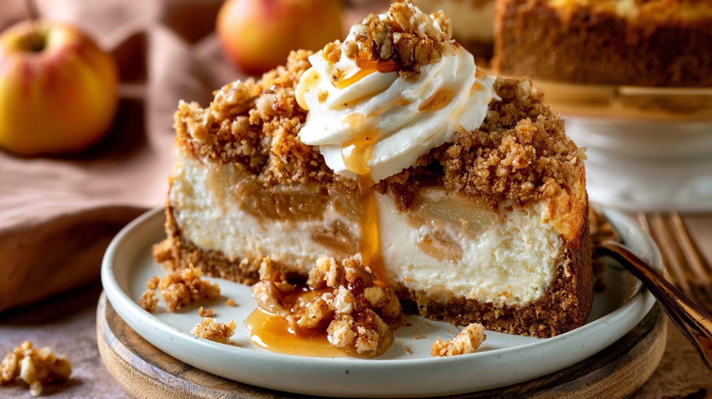 Creamy Apple Crumble Cheesecake