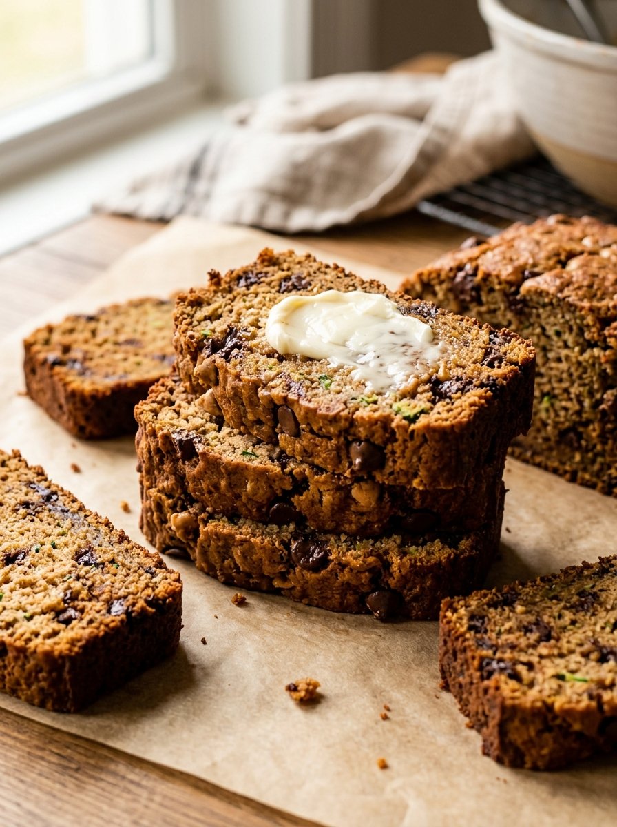 Peanut Butter Chocolate Chip Zucchini Bread