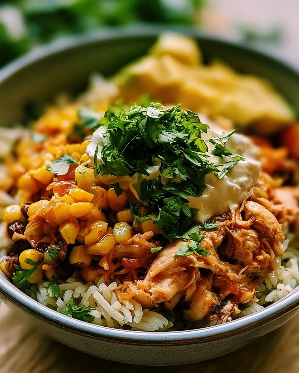 Chicken Burrito Bowl Recipe for the Slow Cooker