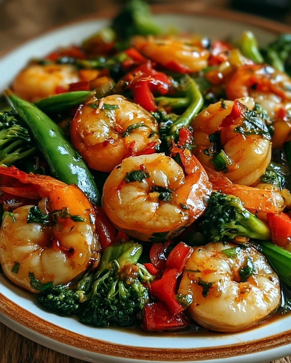 Healthy Garlic Shrimp Stir Fry Recipe