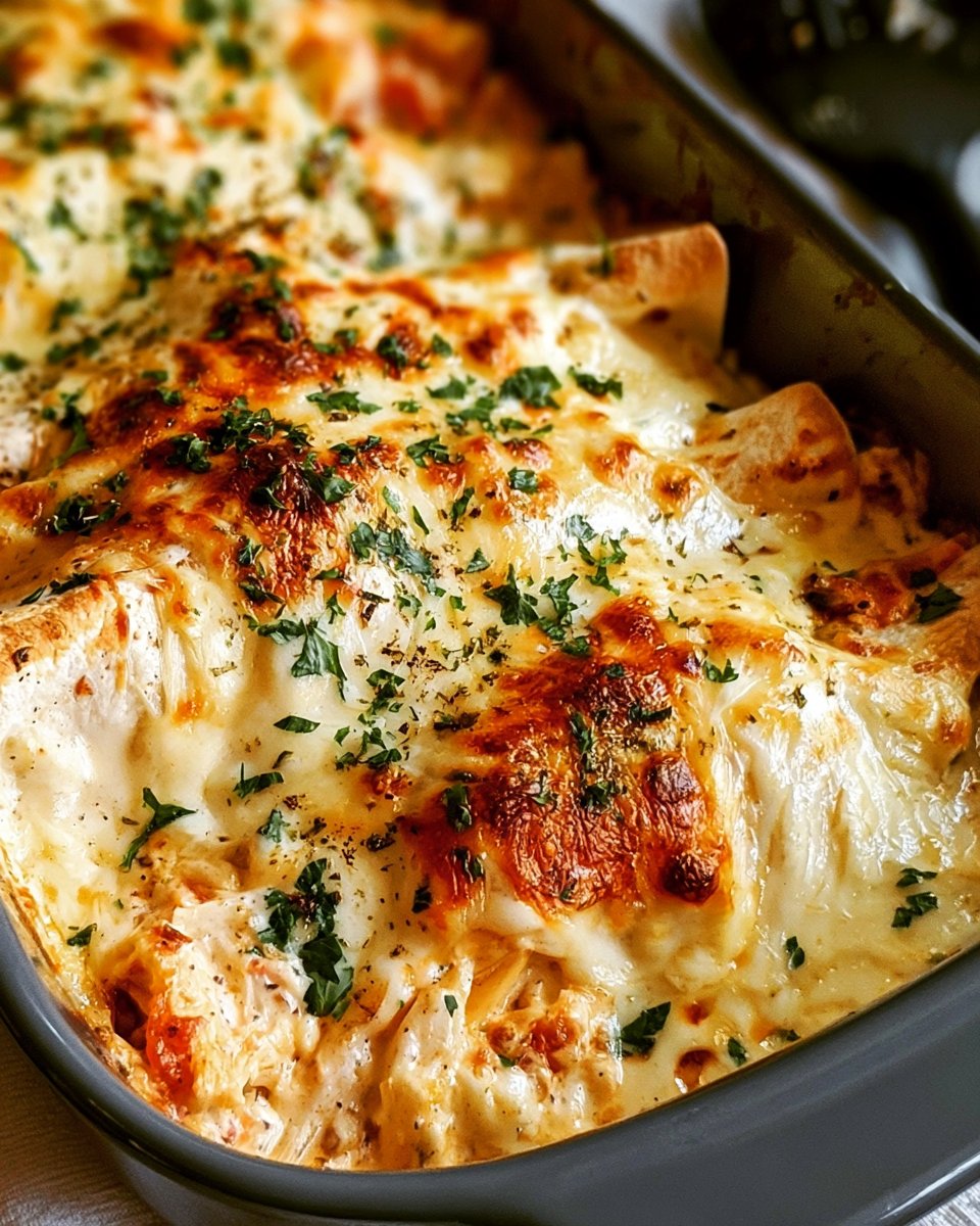 Creamy Sour Cream Chicken Enchiladas