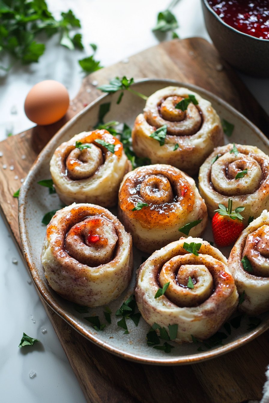 Strawberry Milk Bread Cinnamon Rolls