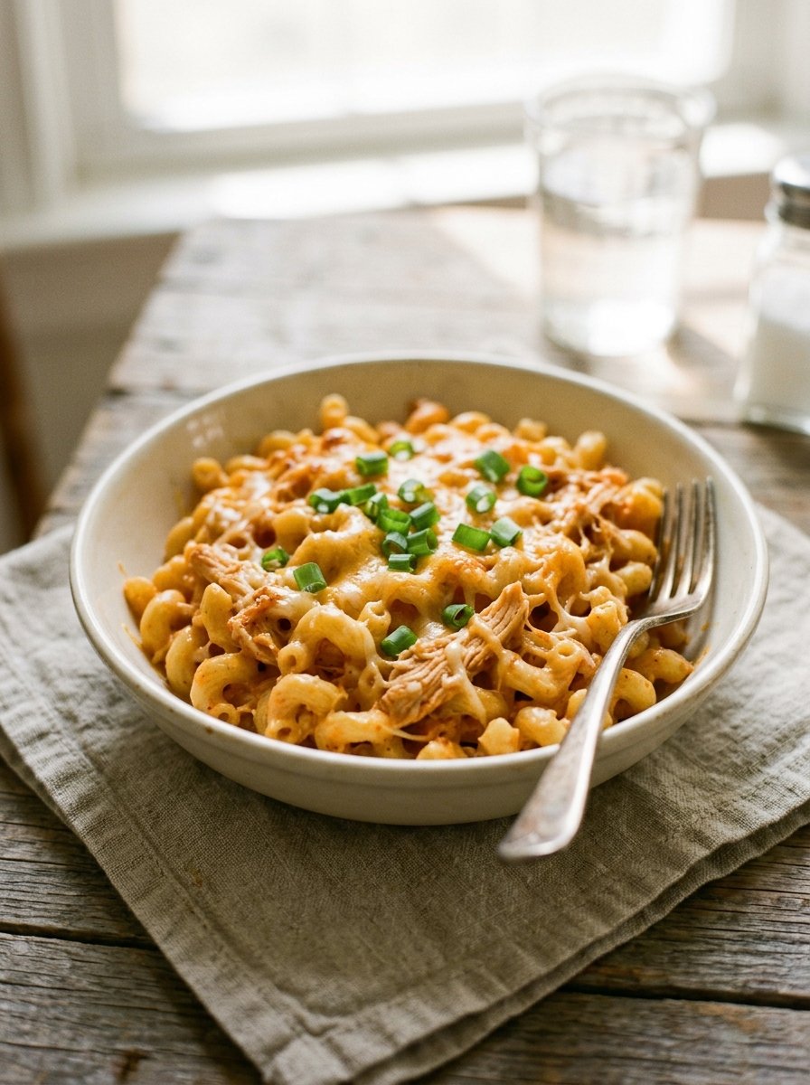 Spicy Buffalo Chicken Mac and Cheese
