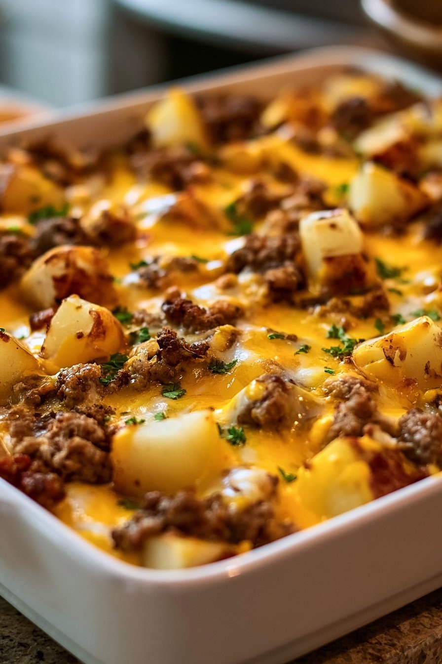Easy Hamburger Potato Casserole