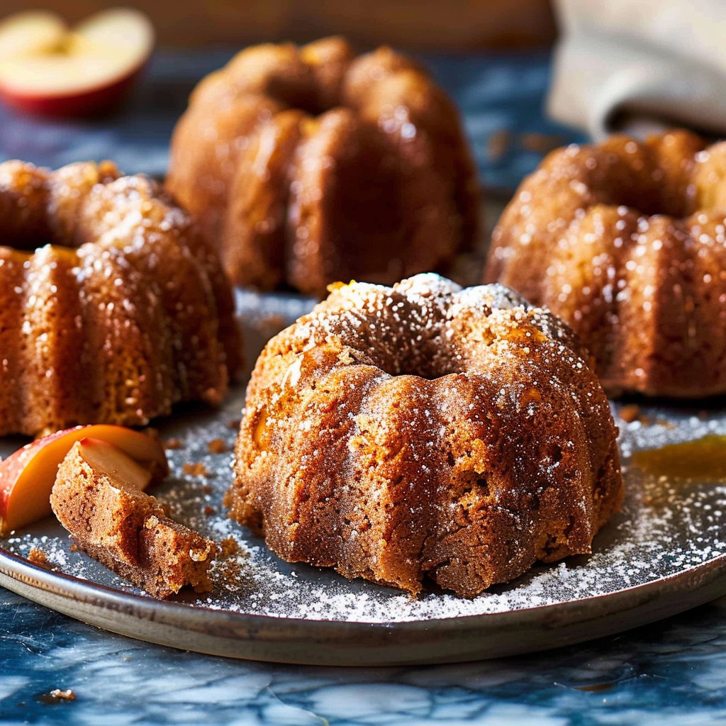 Mini Apple Cider Bundt Cakes