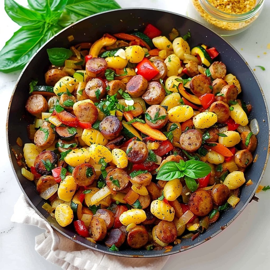 One-Pan Sausage Gnocchi and Veggies