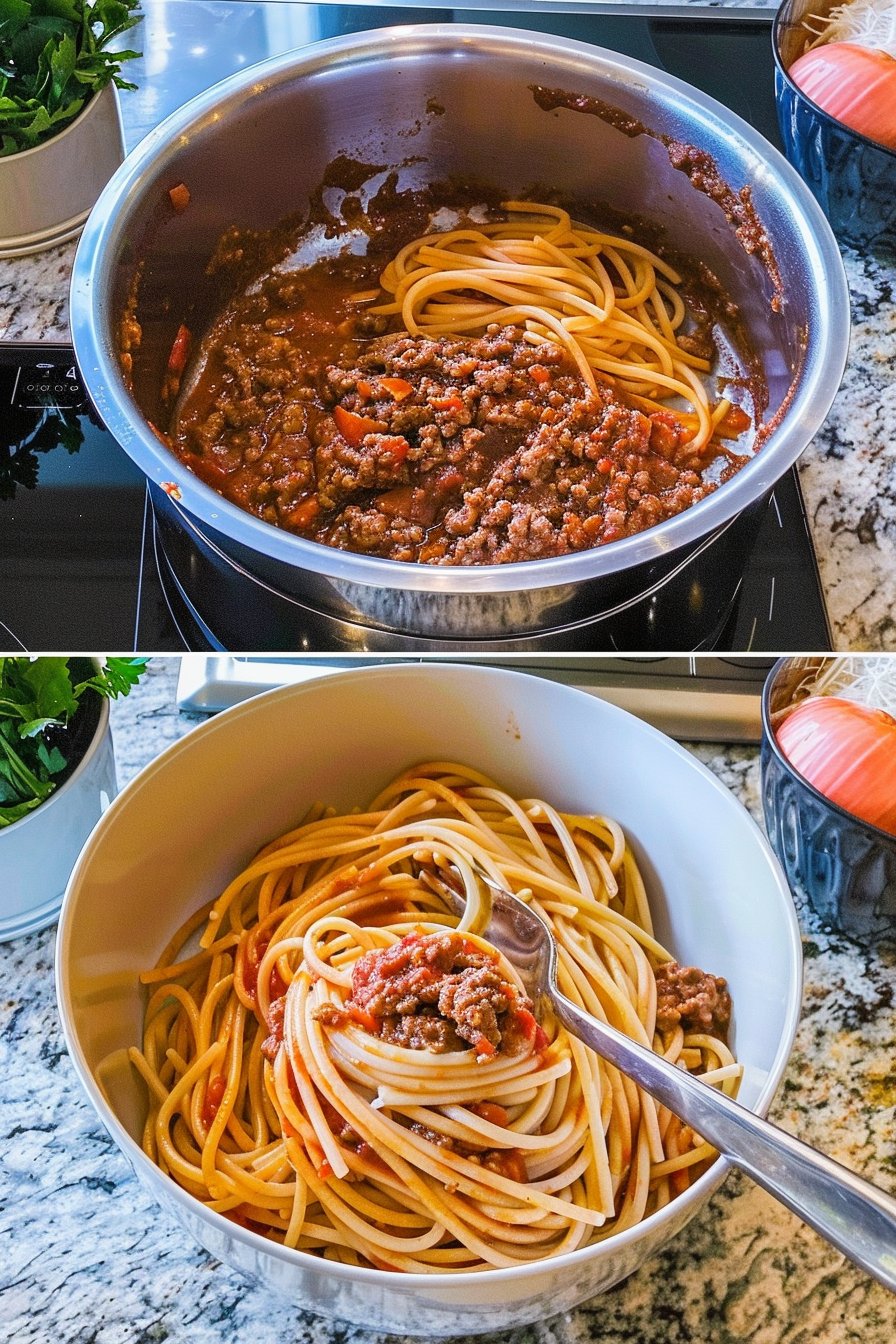 Slow cooker crunch spaghetti