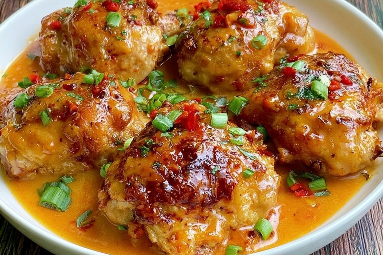 Skillet Bang Bang Chicken Thighs
