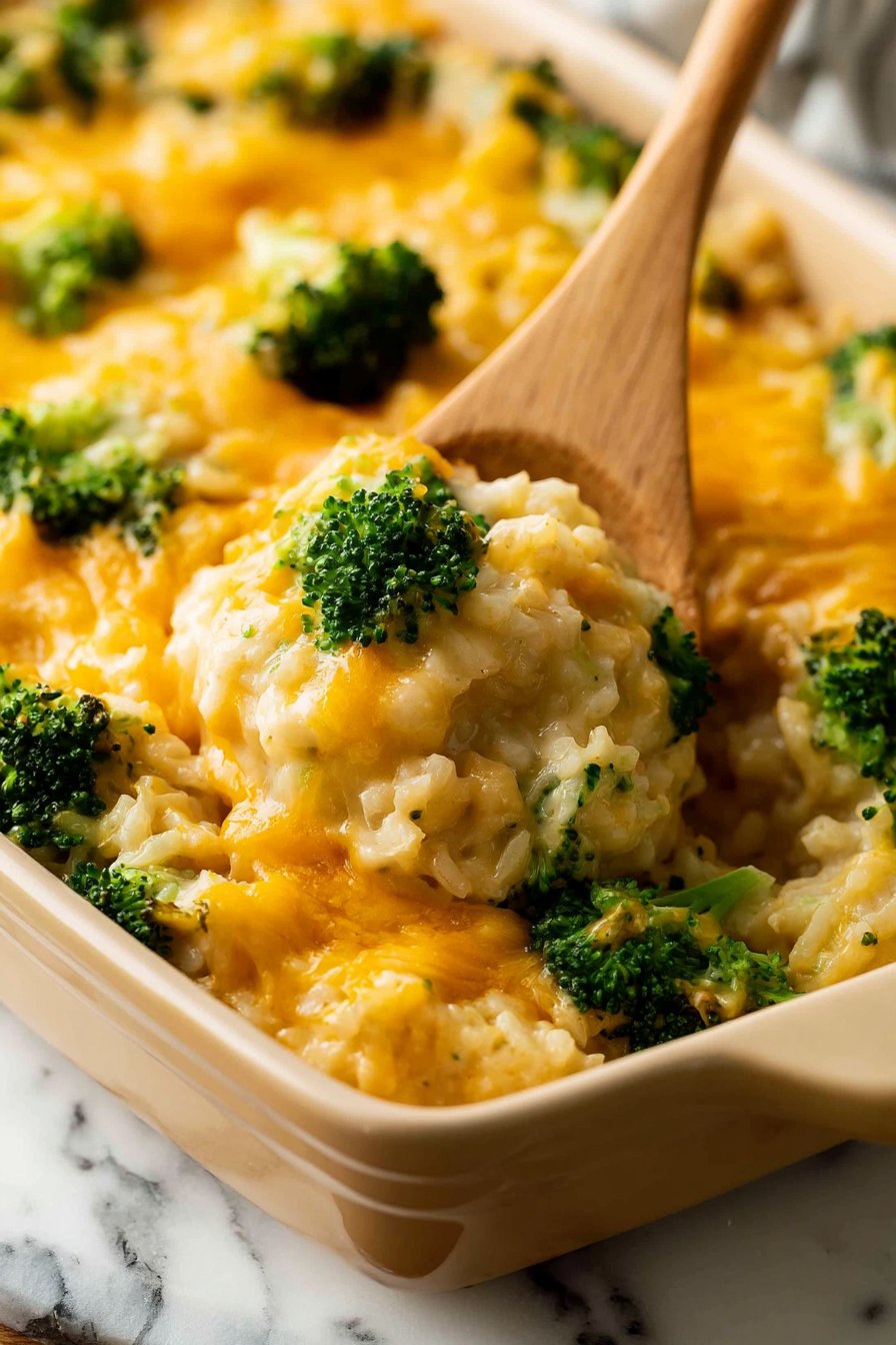 Broccoli Cheddar Chicken and Rice Casserole