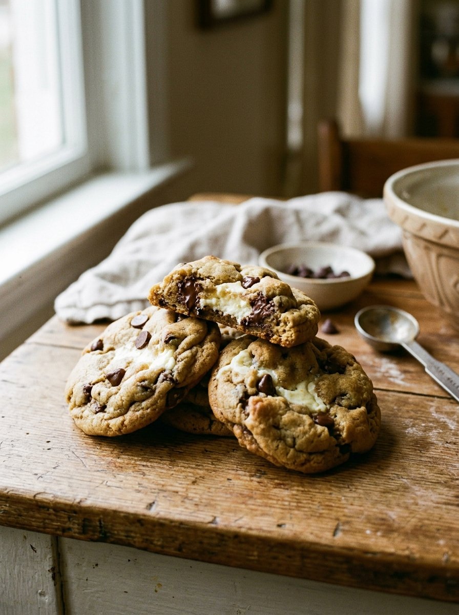 Cheesecake Stuffed Chocolate Chip Cookies