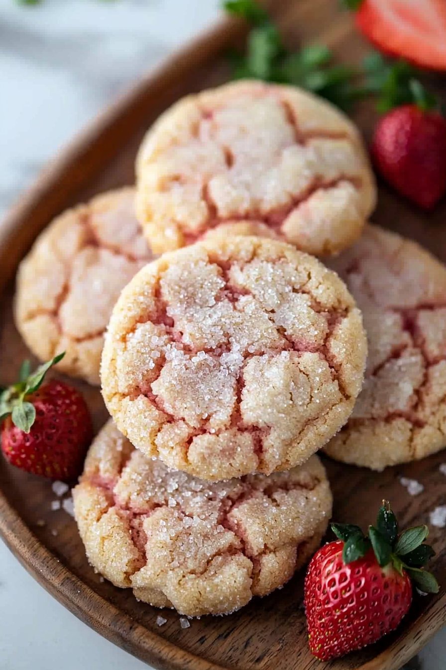 Easy Strawberry Sugar Cookies