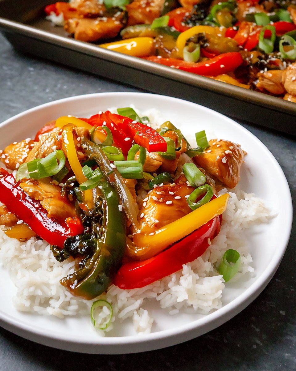 Sheet Pan Teriyaki Chicken and Peppers