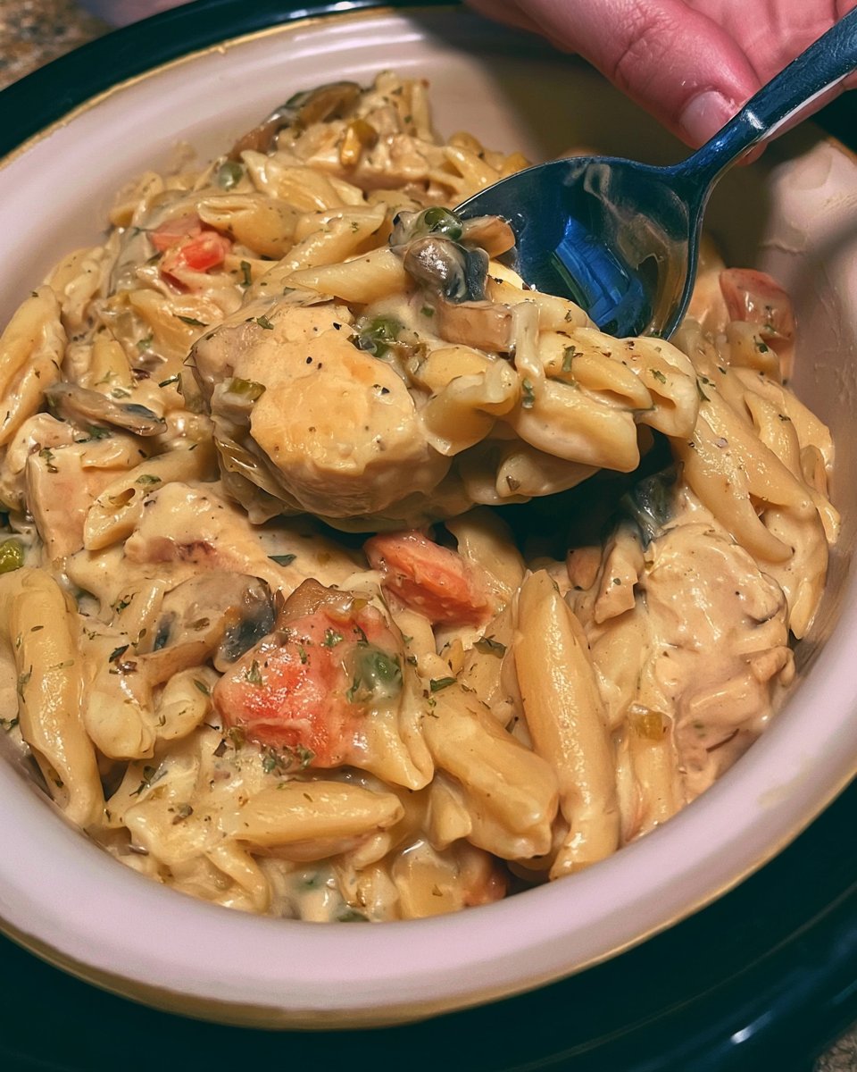 Crock Pot Chicken Pot Pie Pasta Recipe