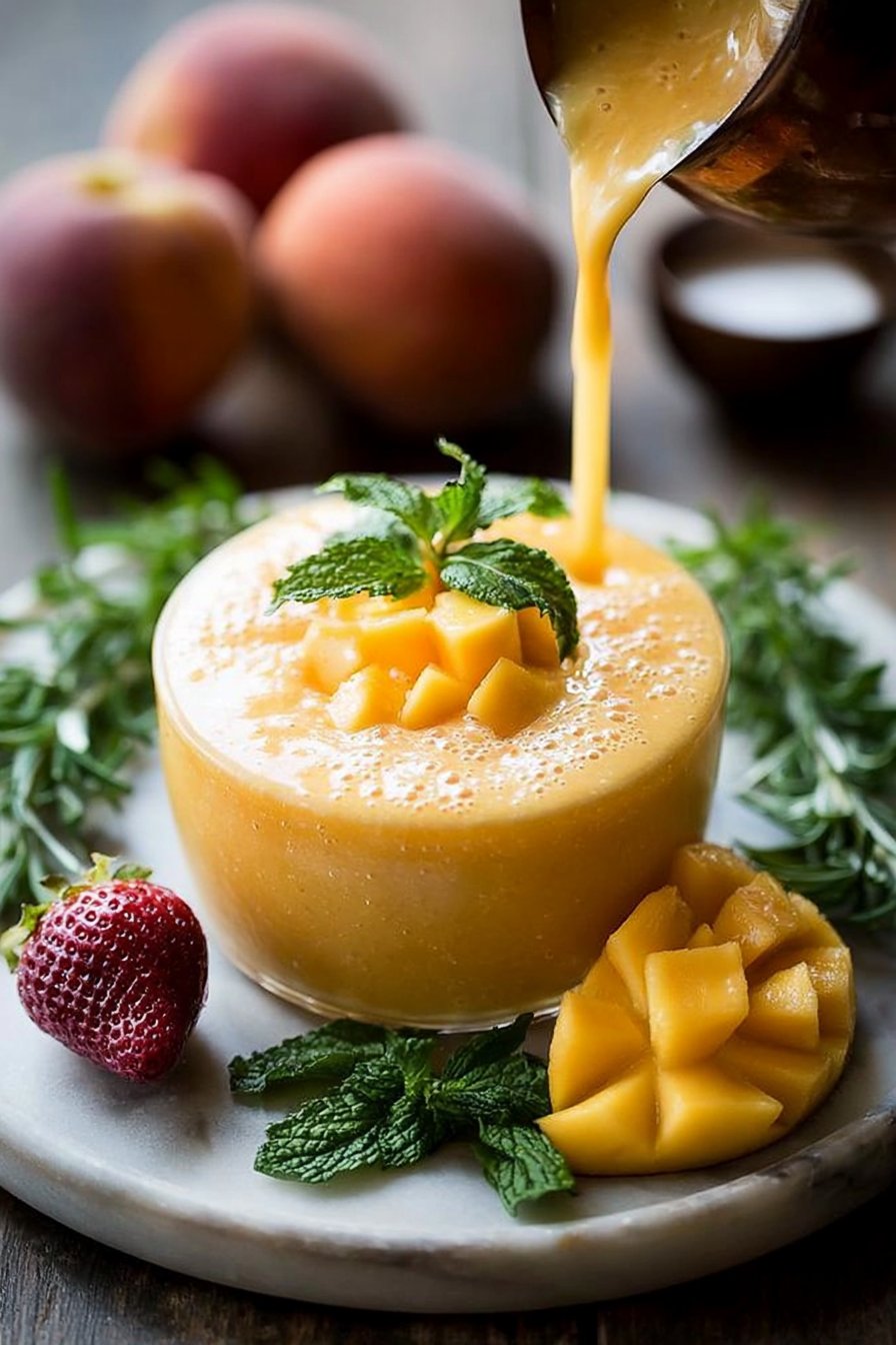 How to make Peach Mango Smoothie? 2 Peach Mango Smoothie