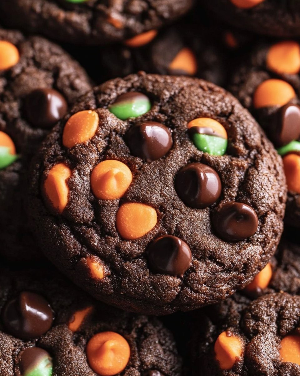 Halloween Chocolate Velvet Cookies