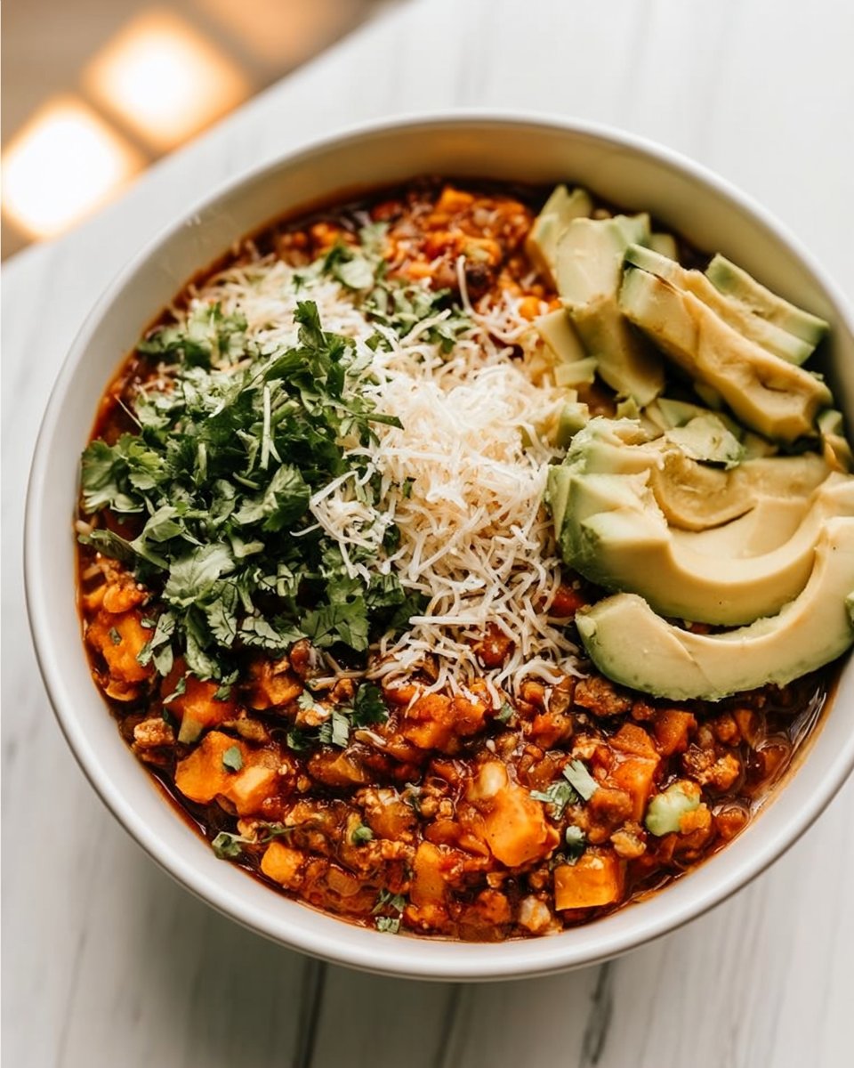 Creamy 20-Minute Copycat Chipotle Sweet Potato Turkey Chili