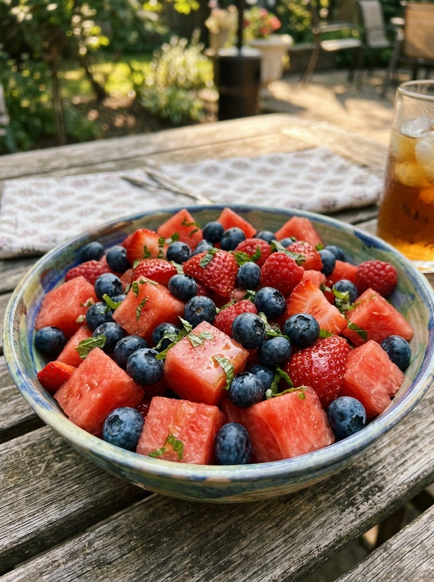 Refreshing Berry Watermelon Fruit Salad: A Summer Delight
