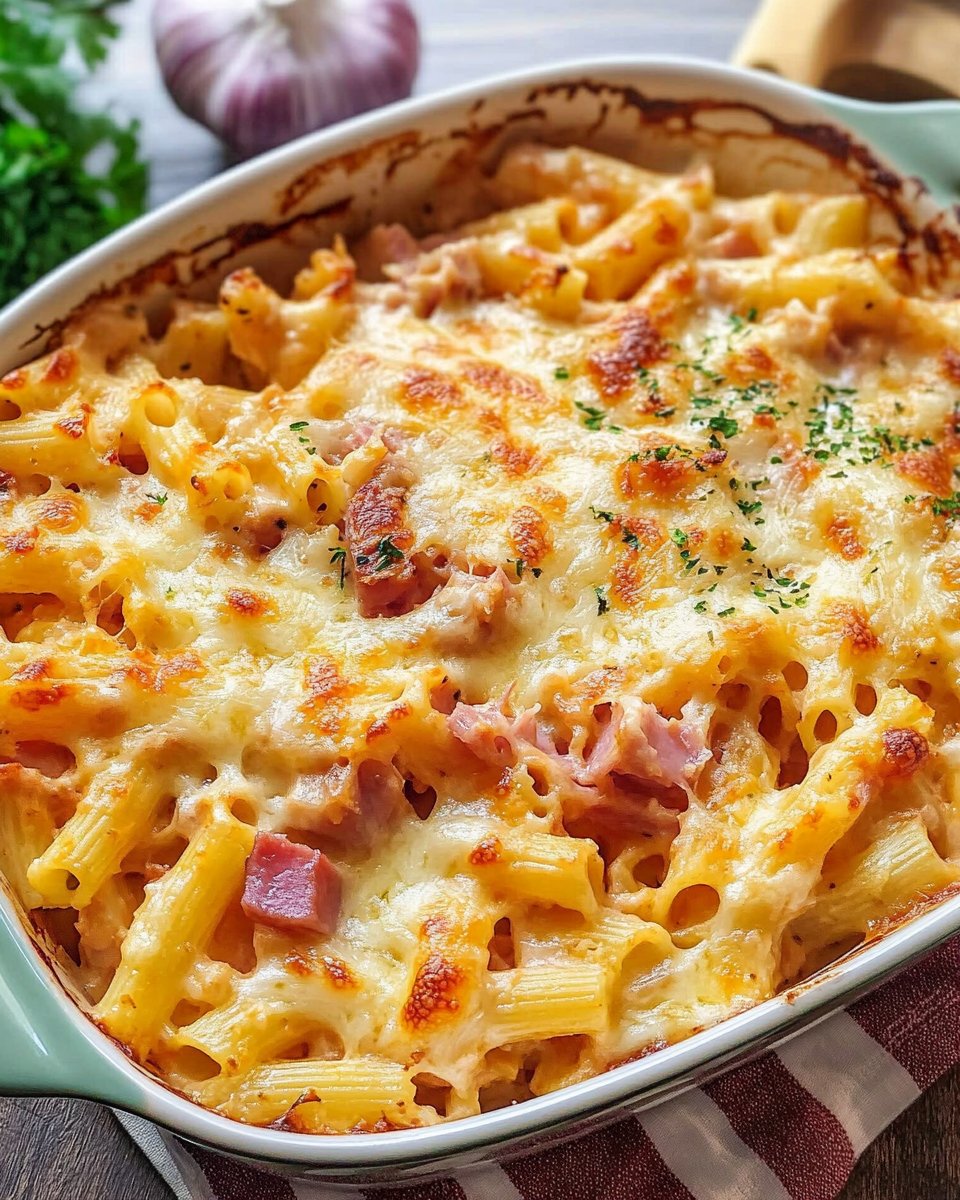 Pasta Auflauf mit Schinken