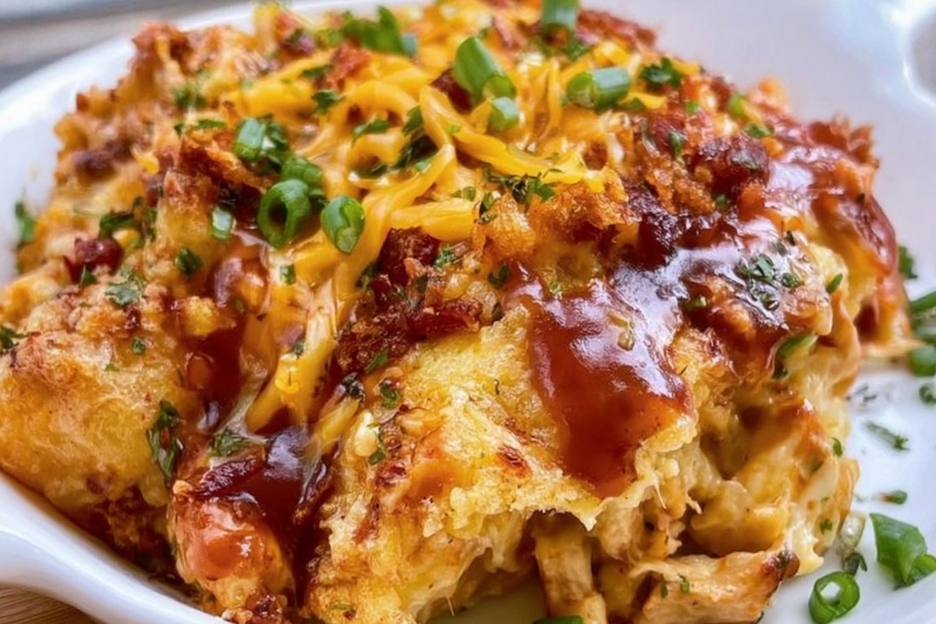 Keto BBQ Chicken Casserole
