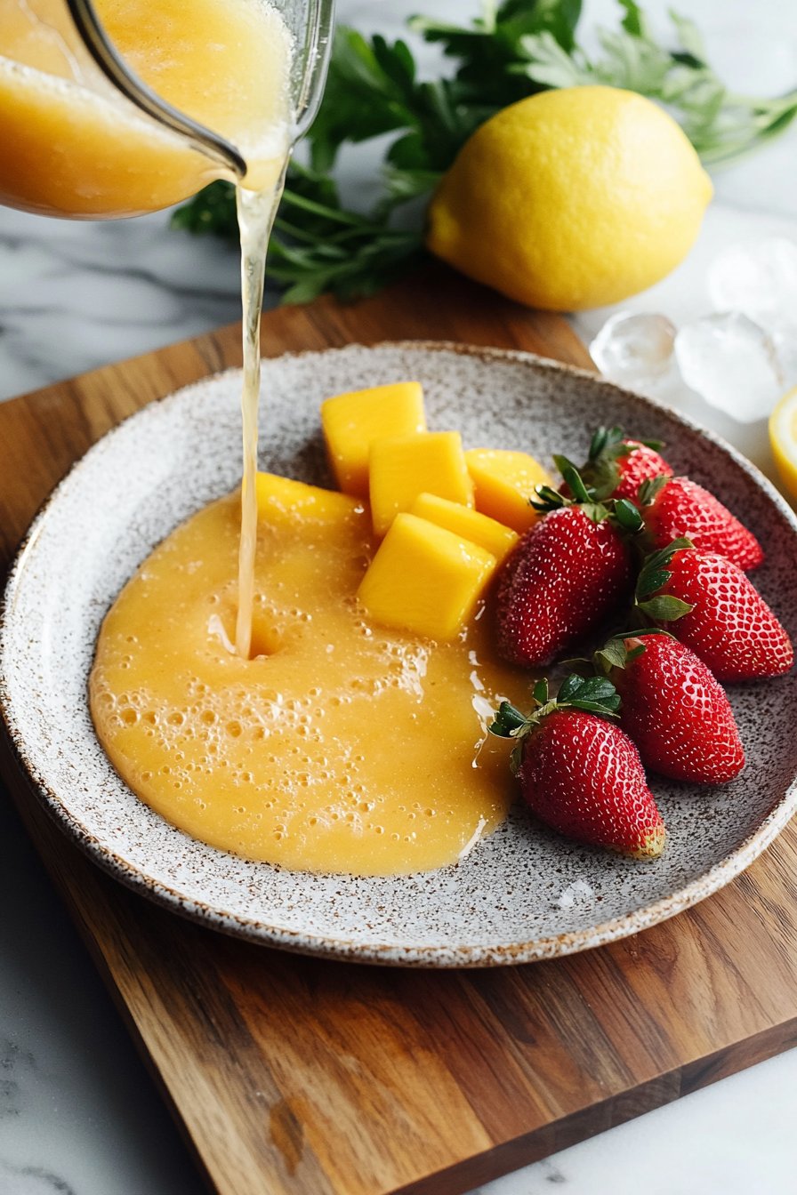 Frozen Mango Strawberry Lemonade
