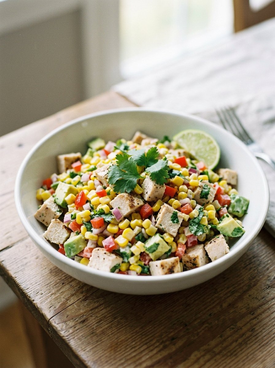 Low Cal Chicken Street Corn Salad