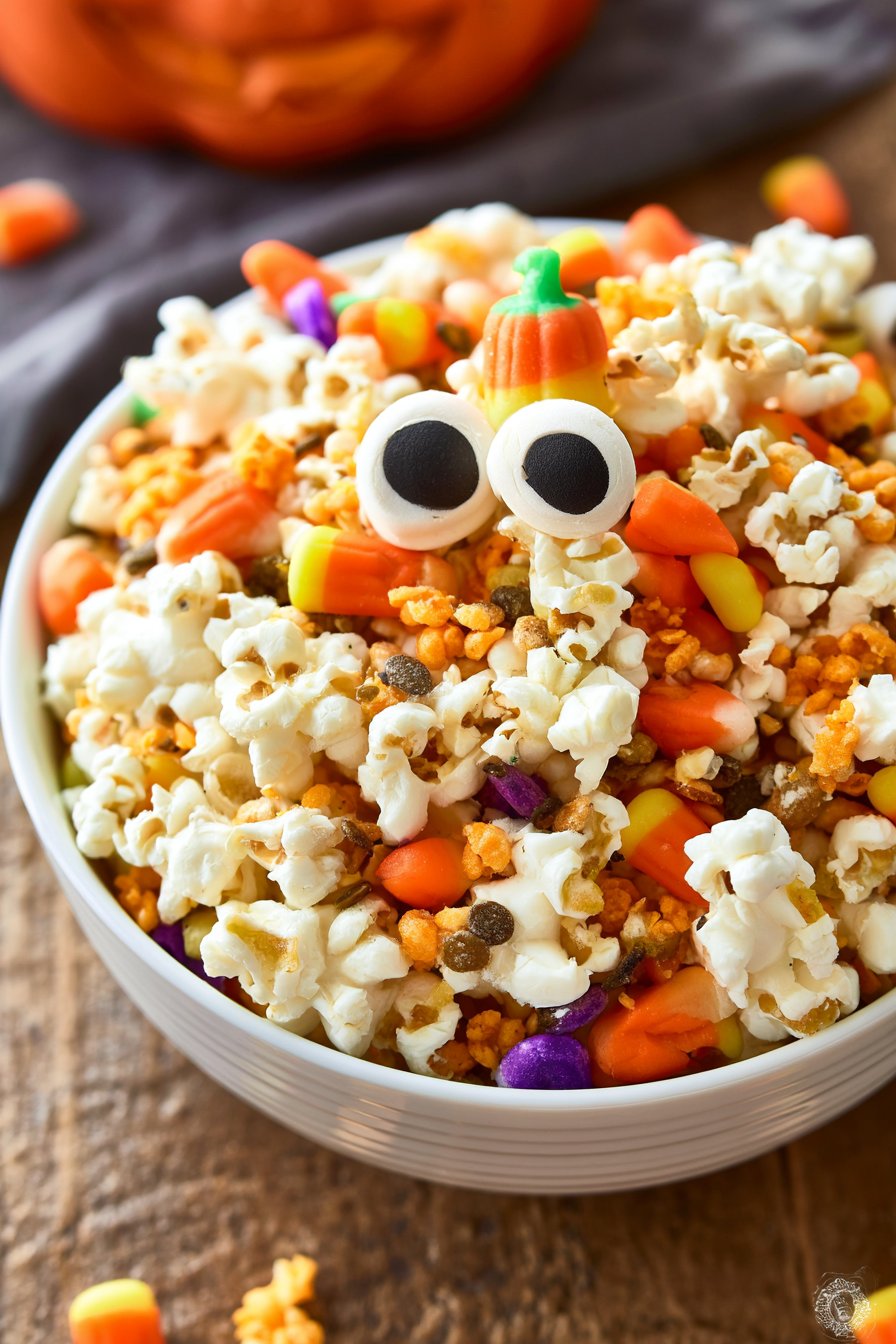 Halloween Popcorn Snack Mix