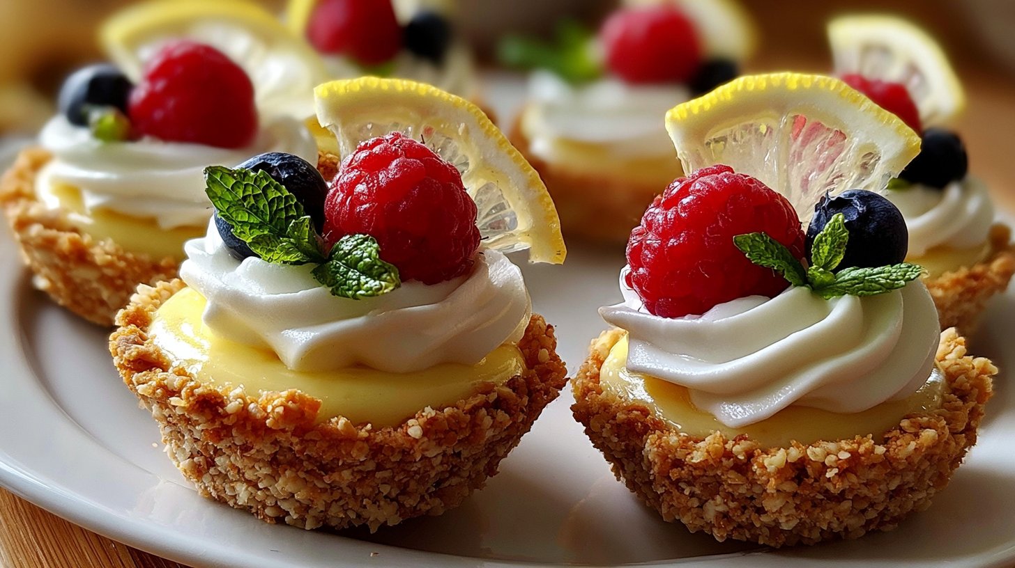 Mini No-Bake Lemon Cheesecake Tarts 1 Mini No-Bake Lemon Cheesecake Tarts