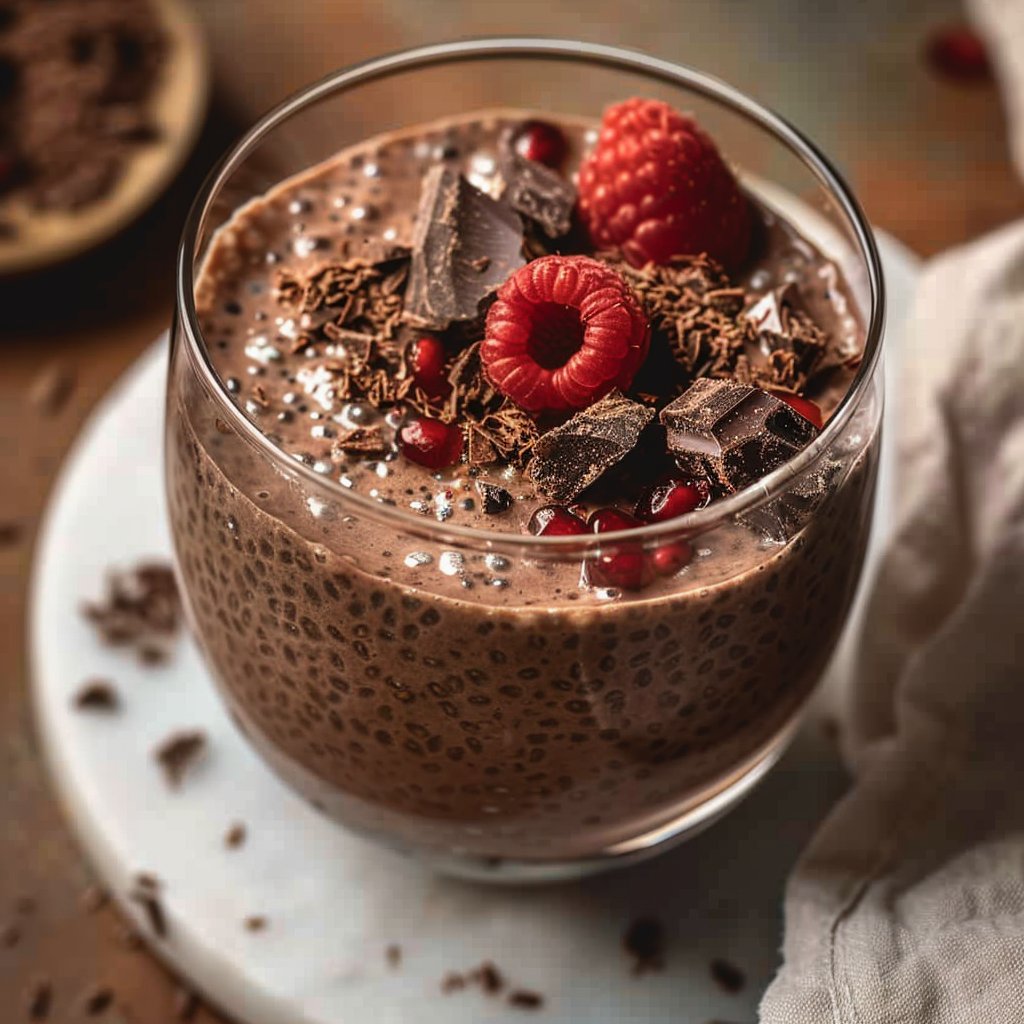 High Protein Chocolate Chia Pudding