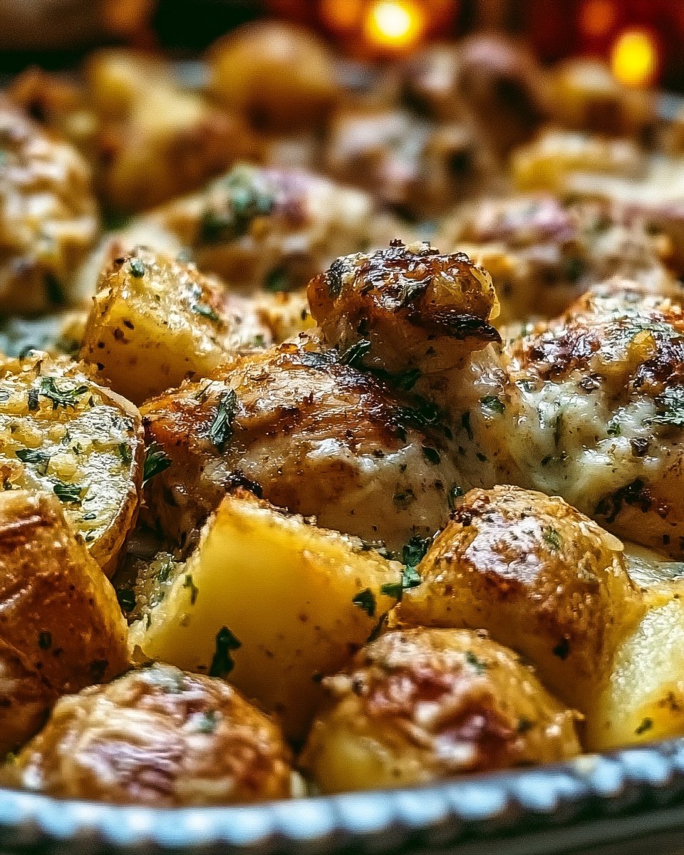 Garlic Parmesan Crockpot Chicken and Potatoes Recipe