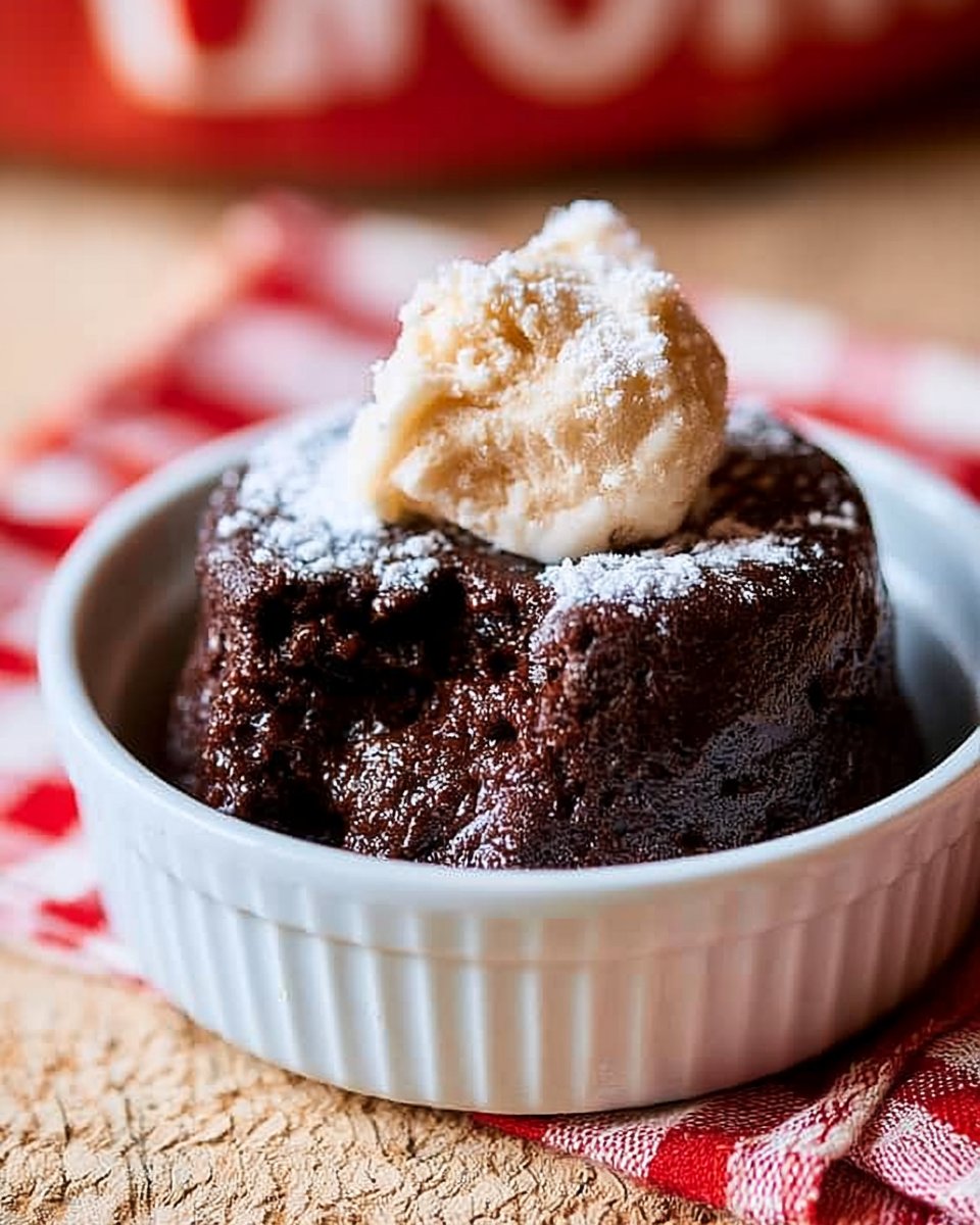 The BEST Slow Cooker Chocolate Lava Cake!