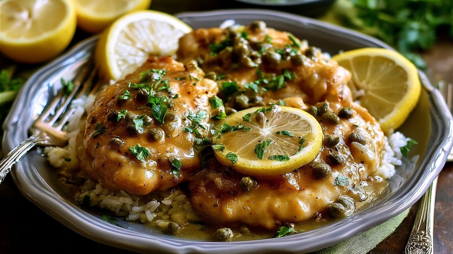 Easy Crock Pot Lemony Chicken Piccata Recipe