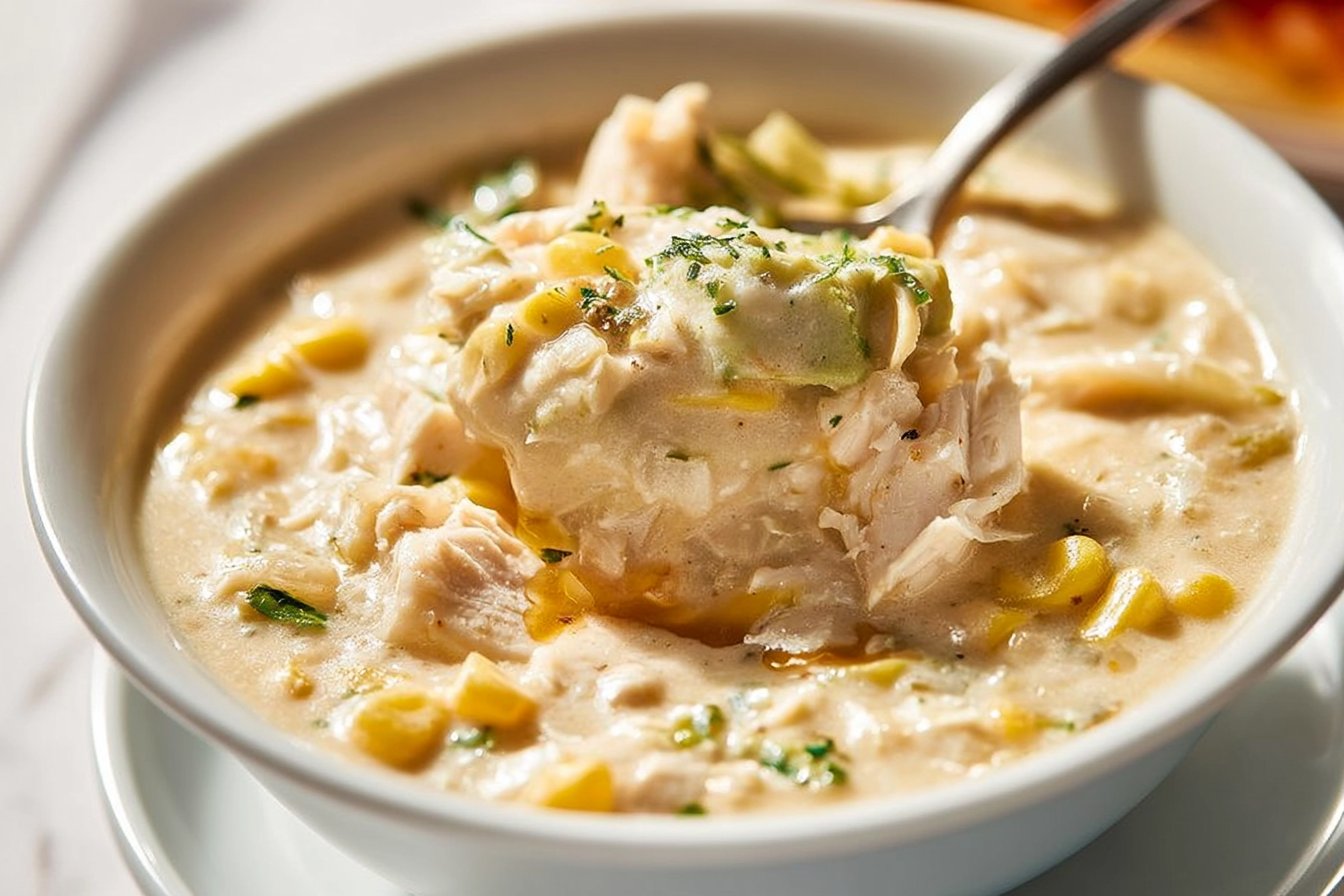 Creamy Crockpot White Chicken Chili