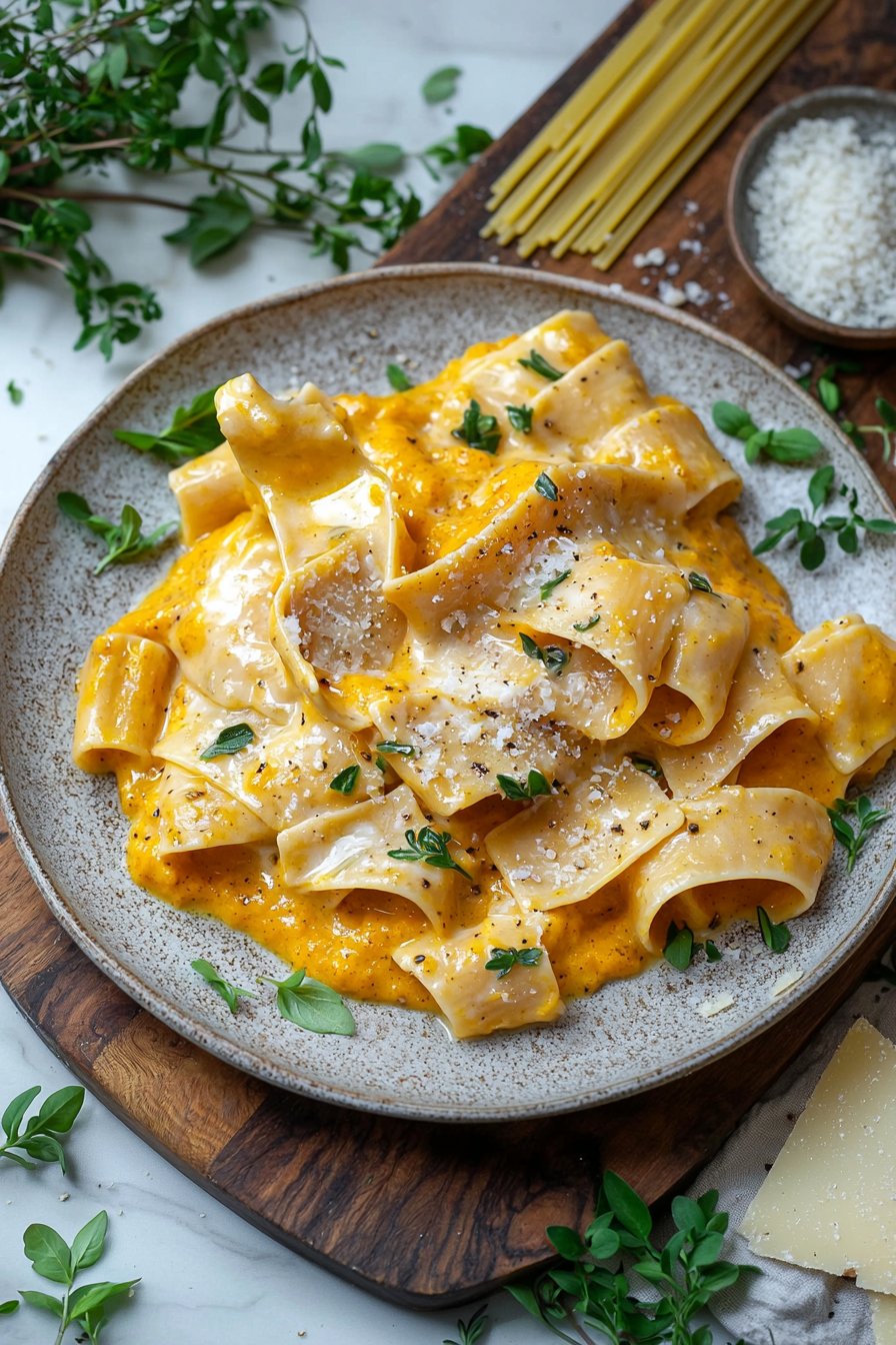 Cremige Kürbissauce für Pasta